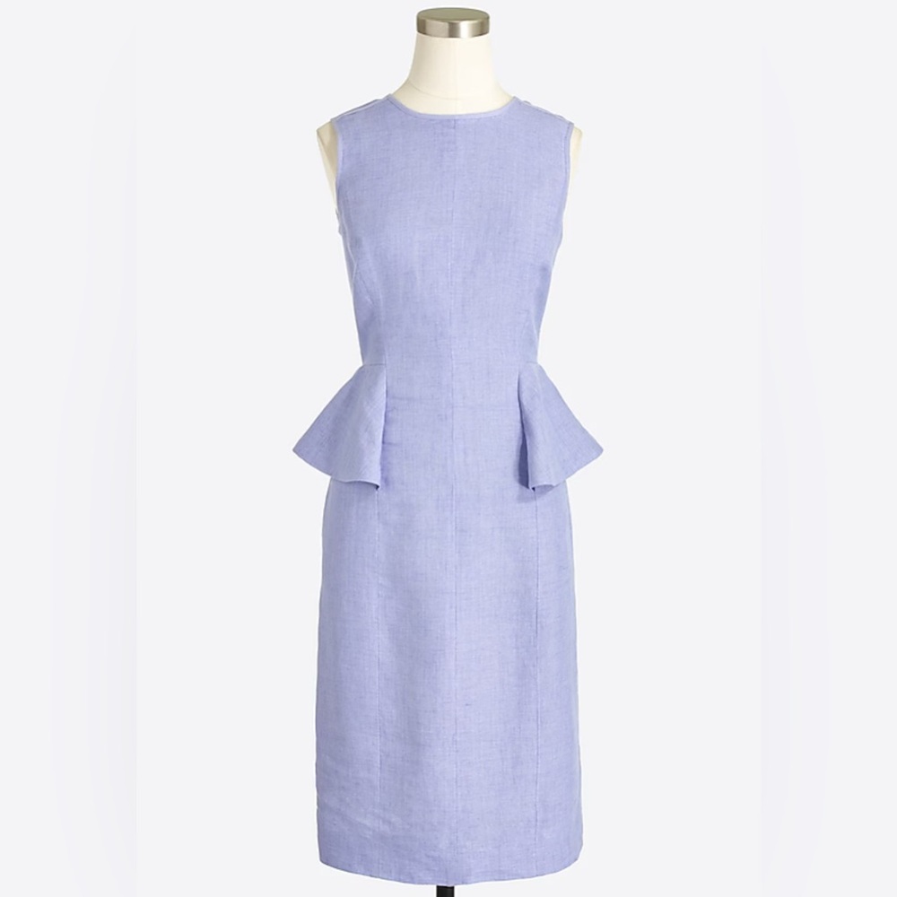 J.CREW Peplum Linen Dress